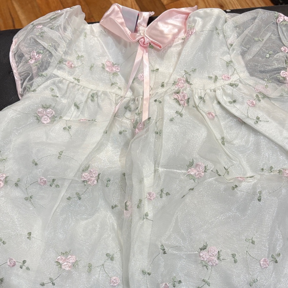 Elegant Pink Floral Kids Dress